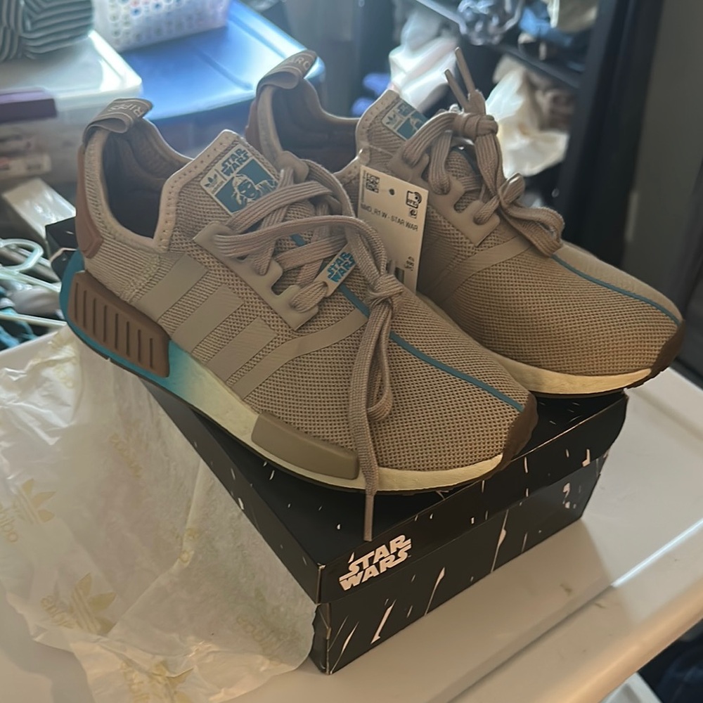 adidas Star Wars Athletic Shoes - Tan and Blue